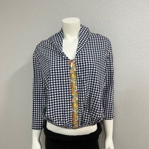 Boutique Crop Gingham Checked Shirt
